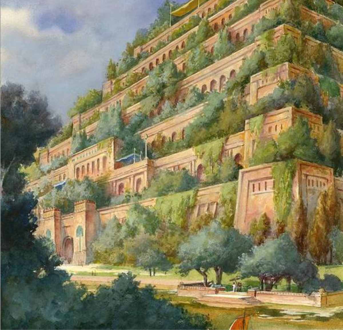 The hanging gardens of babylon