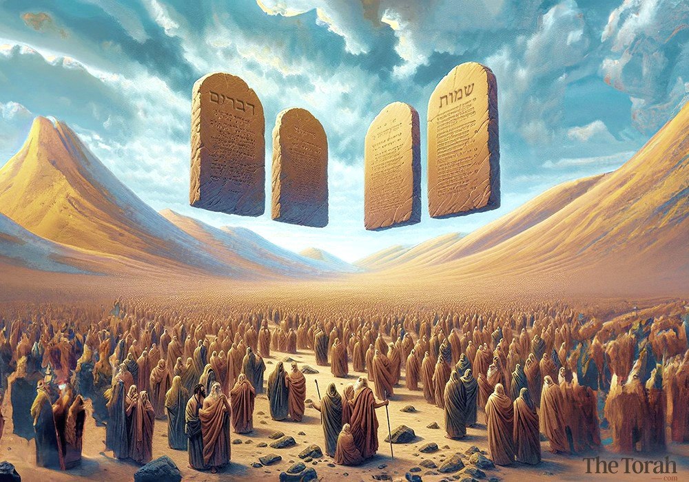 They are described in two different places in the Hebrew Bible, in the books of Exodus and Deuteronomy.