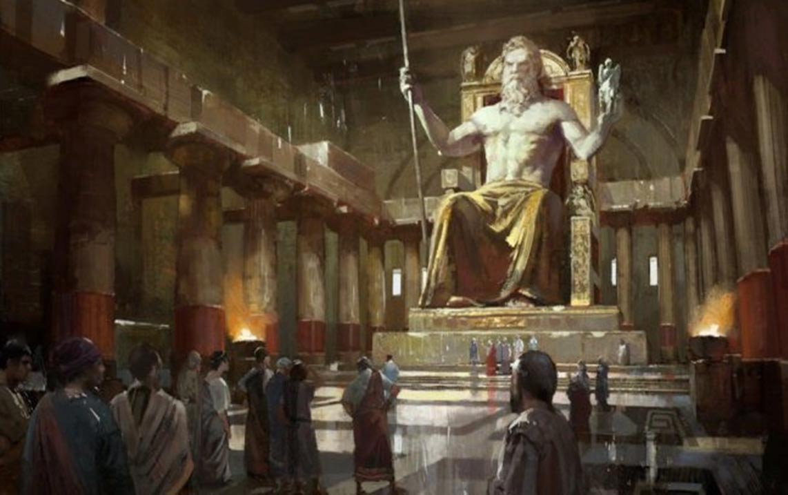 the statue of zeus at olympia